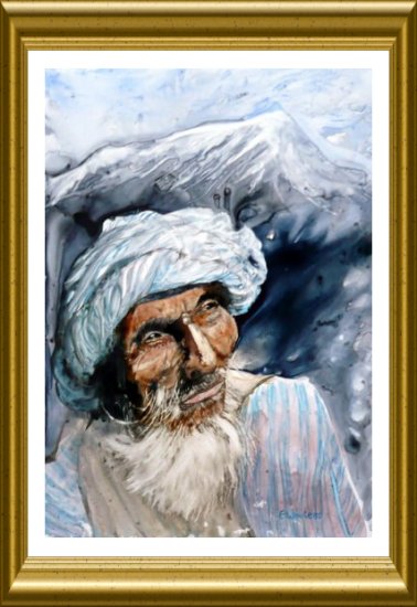 Afghan - Aquarelle 2010 sur papier lanavanguard (Emile Wouters)