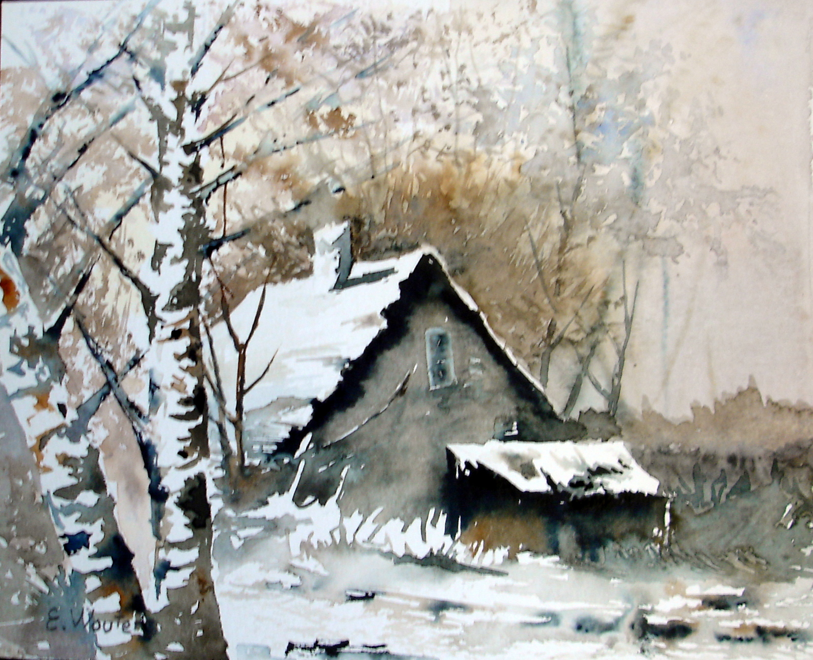 Aquarelle Emile Wouters